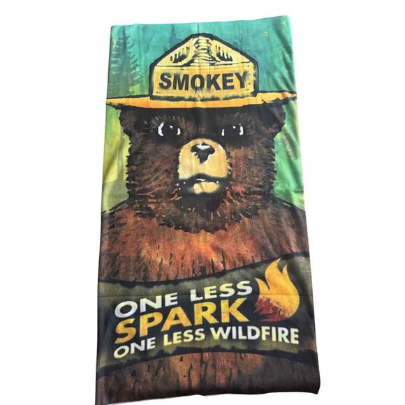 Smokey The Bear Neck Gaitor One Less Spark One Less Fire NEW - Picture 1 of 2